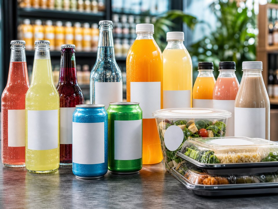 Food and beverage packaging labels